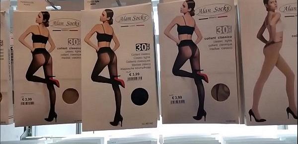 Your mom lets you watch sexy outfits while masturbating in a shop do you want to enjoy son